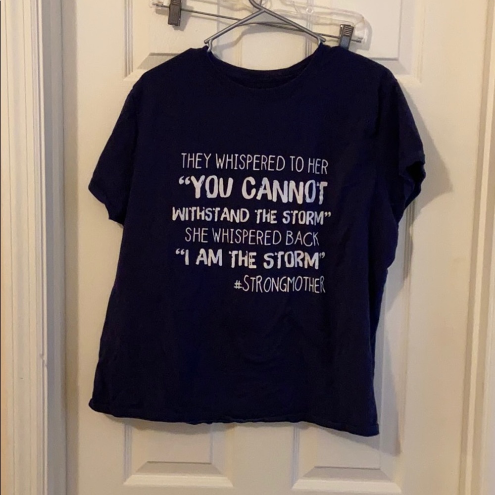 2XL, Navy, I am the Storm Tshirt, soft cotton